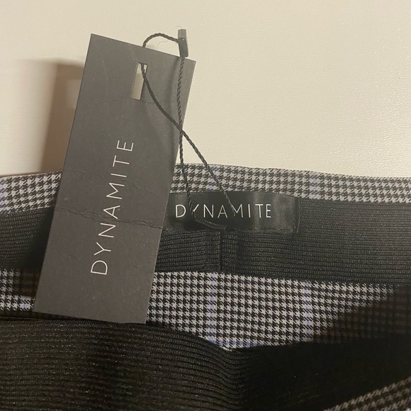 Dynamite Black/White with Blue accent Mini Skirt - Picture 5 of 6